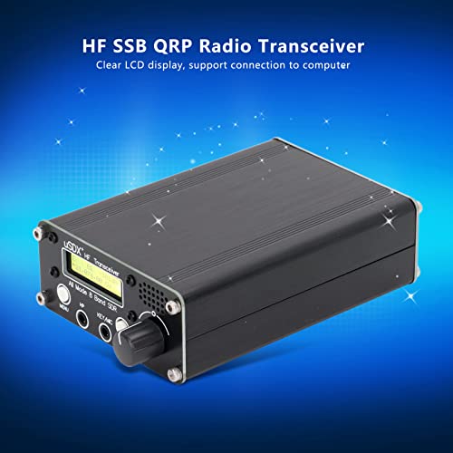 Radio Transceiver 8 Band Radio Transceiver LCD SDR Full Mode HF SSB QRP Transceiver with BNC Antenna Connector for Communication Distance HF Radio Transceiver QRP Transceiver(US standard 100-240v)