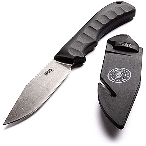 SOG Fixed Blade Knives with Sheath - Ace Field Knife, Survival Knife, Hunting Knife, Camping Knife with 3.8 Inch Full Tang Blade
