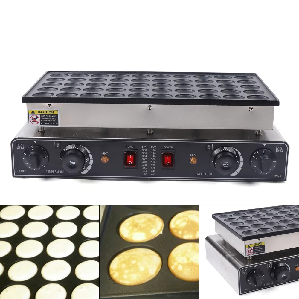 Anqidi 50 Holes Waffle Maker, Mini Nonstick Electric Dutch Pancake Baker 1700W