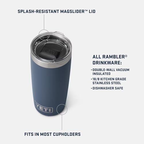 YETI Rambler 10 oz Tumbler, Stainless Steel, Vacuum Insulated with MagSlider Lid, Firefly Yellow