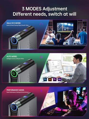 ACEMAGICIAN S3A Mini PC, Ryzen 7 5875U(up to 4.5Ghz), 16GB DDR4 512GB NVME SSD Mini Desktop Computer, Mini Computers [WiFi6/BT5.2] [4K UHD/RGB Lights/3 Adjustable Mode Light Gaming PC