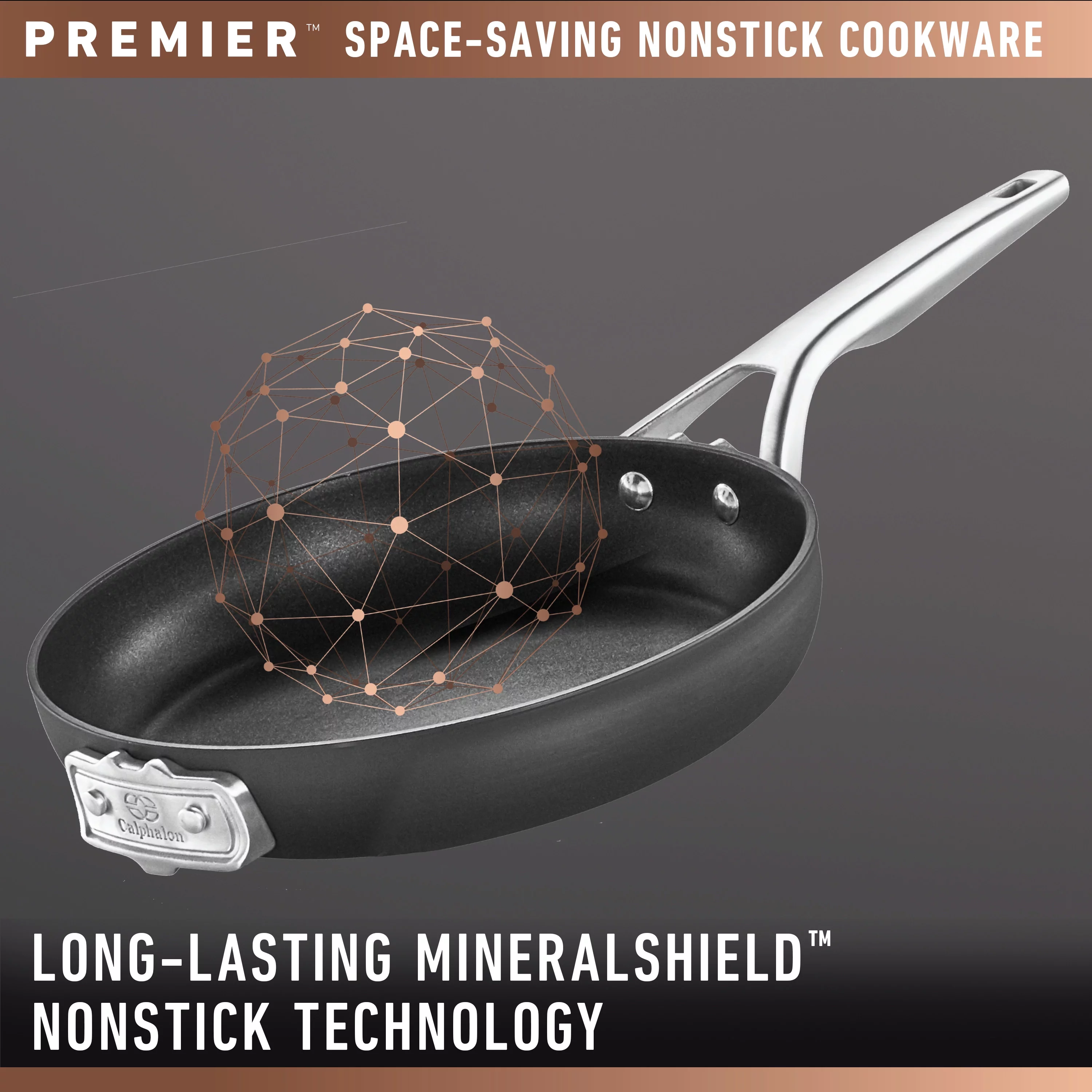 Calphalon Premier Space-Saving MineralShield Nonstick Cookware, 10-Piece Pots and Pans Set