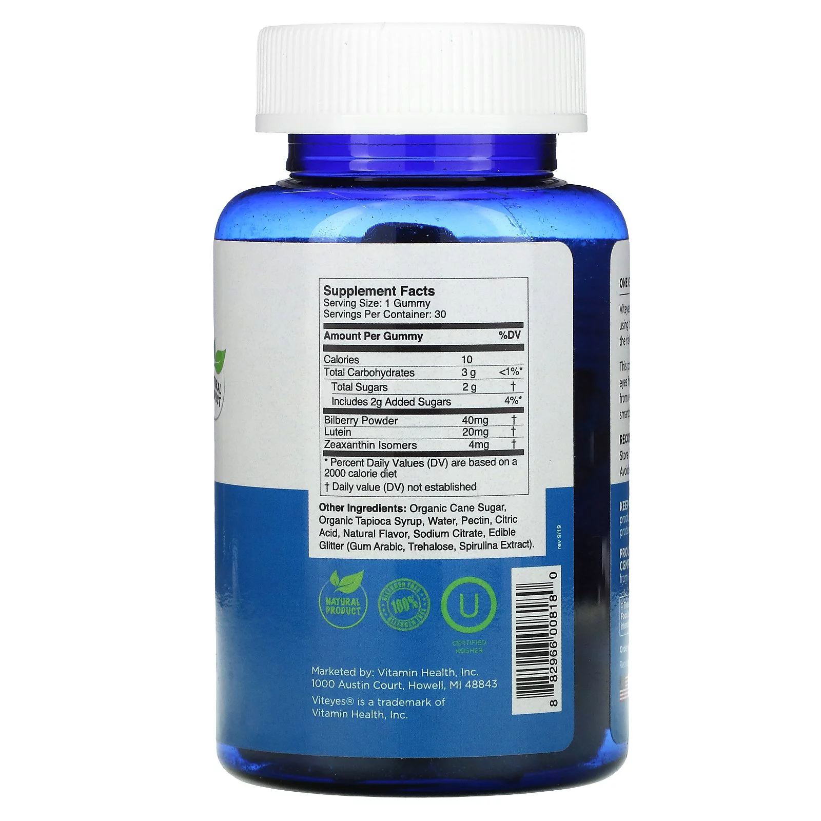 VitEyes - Blue Light Defender Digital Eye Shield Natural Berry - 30 Gummies