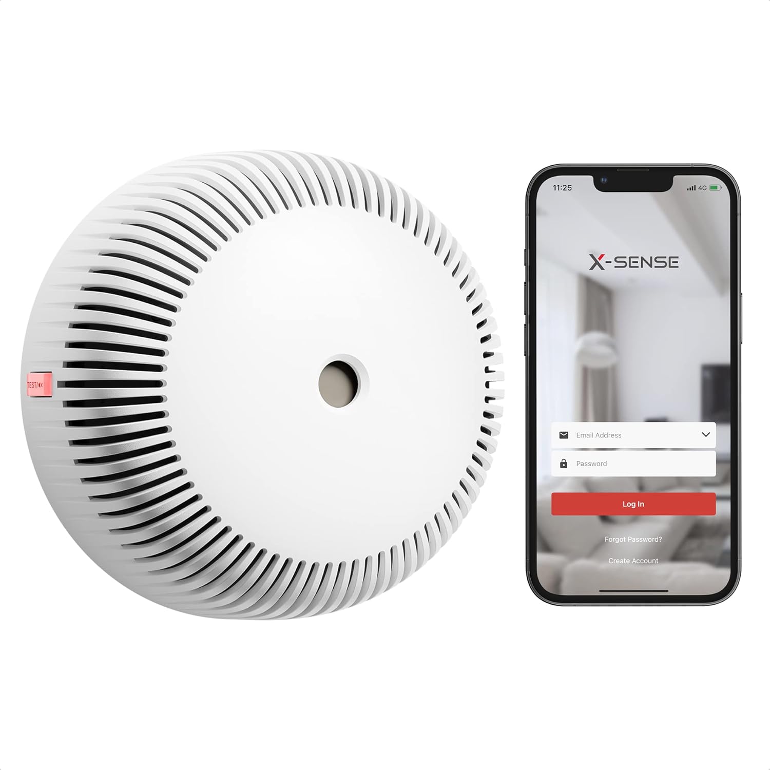 X-Sense Smart Smoke Detector Fire Alarm with Advanced Photoelectric Sensor, Replaceable Battery, Wi-Fi Smoke Detector (Battery Included), App Notification, XS03-WX