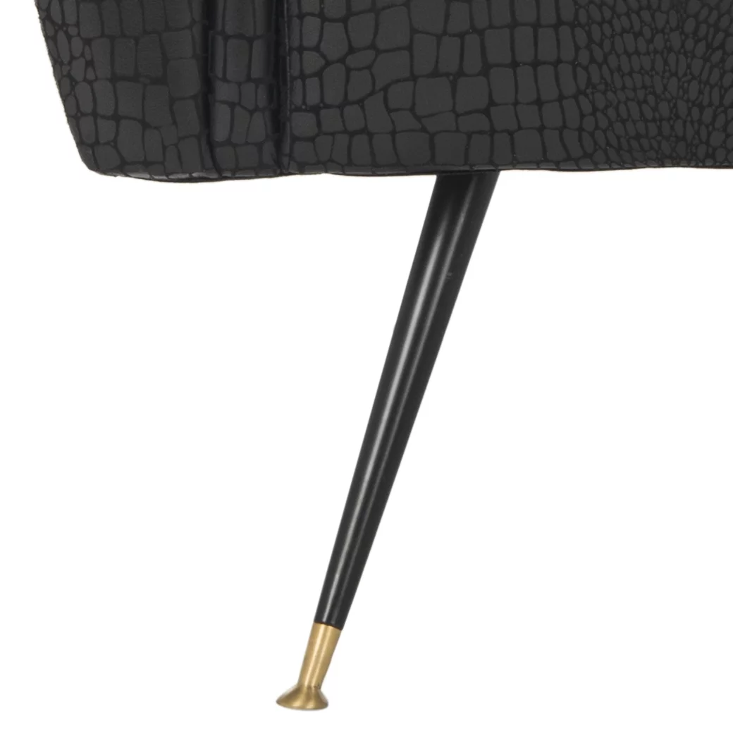 SAFAVIEH Mira Retro Mid Century Accent Chair, Black