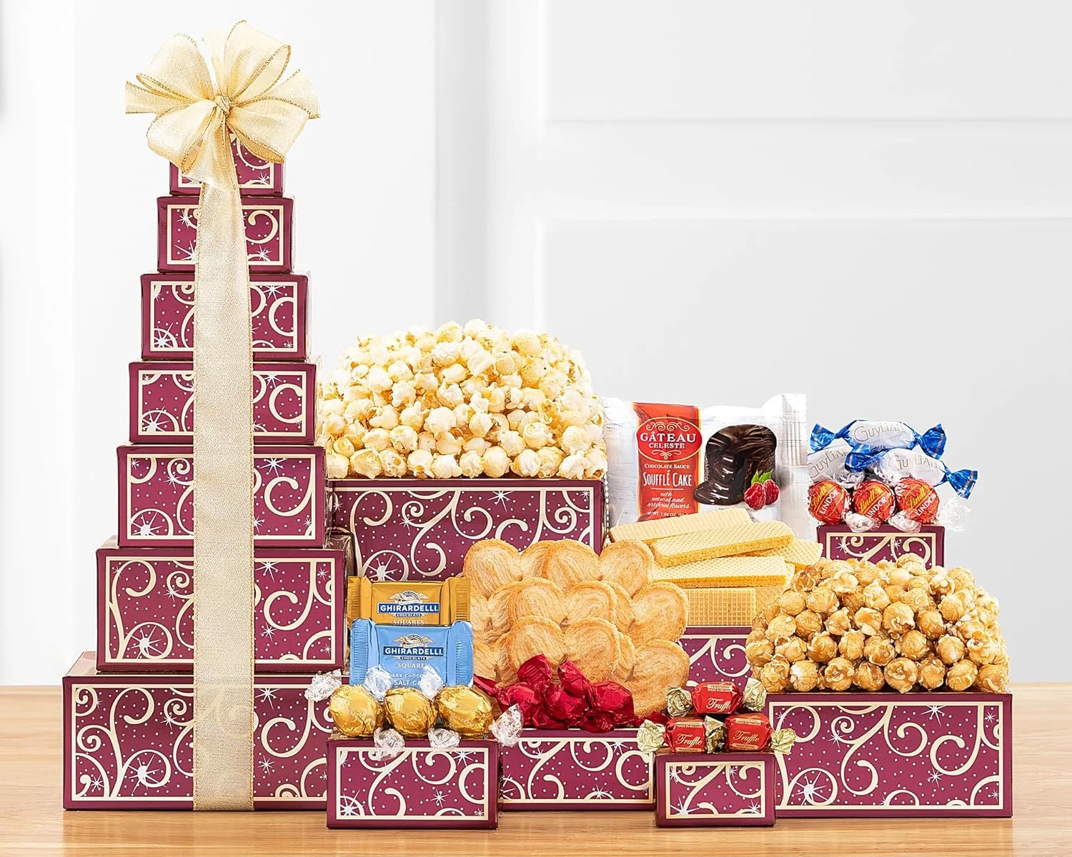 Valentine's Day Tower of Sweets by Wine Country Gift Baskets