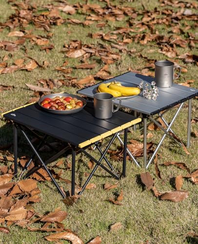 iClimb Ultralight Compact Camping Folding Table with Carry Bag (Blue - S)