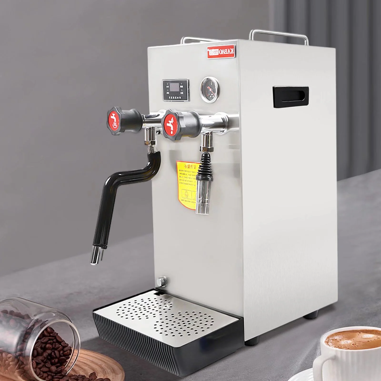 OUKANING Professional Espresso Coffee Milk Foam Machine 8L Steam Water Boiling Machines