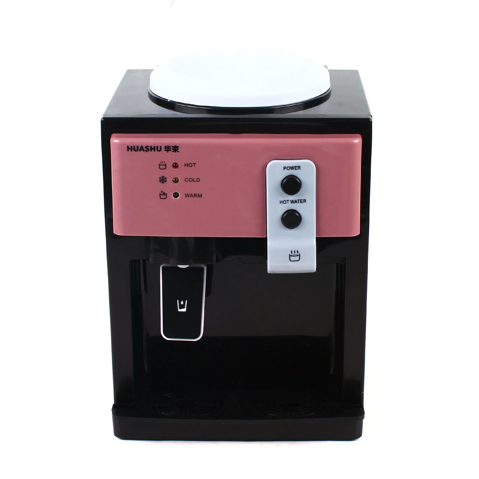 Oukaning Electric Water Dispenser Desktop Electric Hot And Cold Home Office Use 110V (Pink + Black)