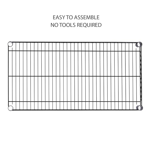 Alera 5-Shelf Wire Shelving Kit with Casters and Shelf Liners, 48w X 18d X 72h, Black Anthracite