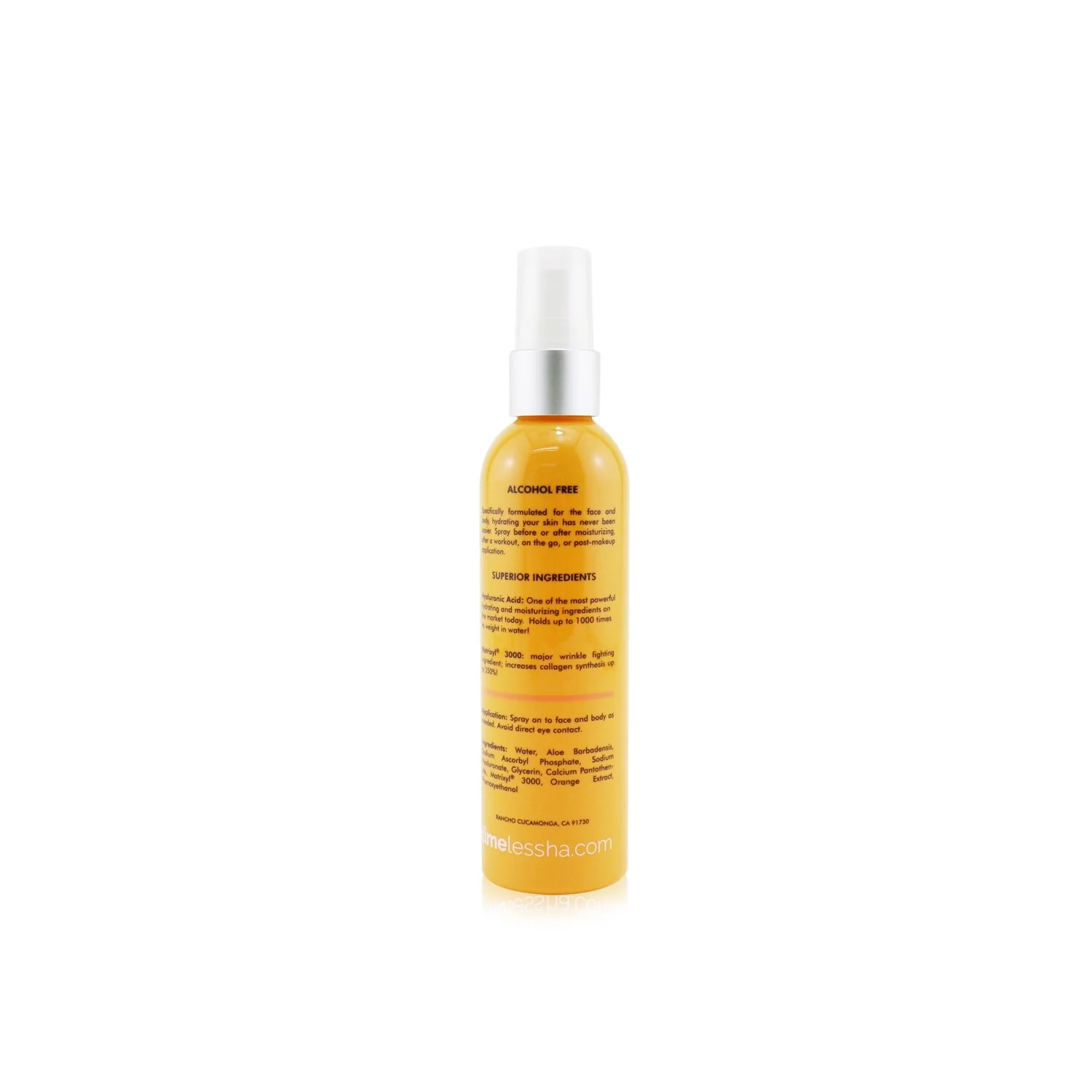 Timeless Skin Care HA (Hyaluronic Acid) +C Matrixyl 3000+Orange Spray  120ml/4oz