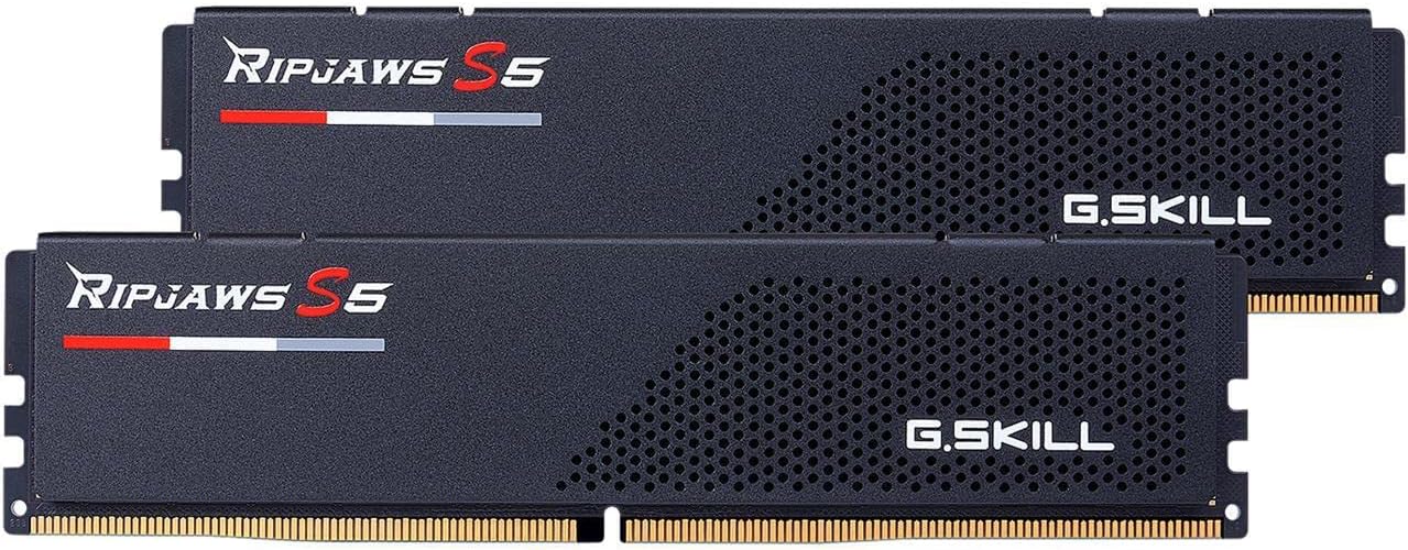 G.SKILL Ripjaws S5 Series (Intel XMP 3.0) DDR5 RAM 32GB (2x16GB) 5200MT/s CL40-40-40-83 1.10V Desktop Computer Memory UDIMM - Matte Black (F5-5200J4040A16GX2-RS5K)