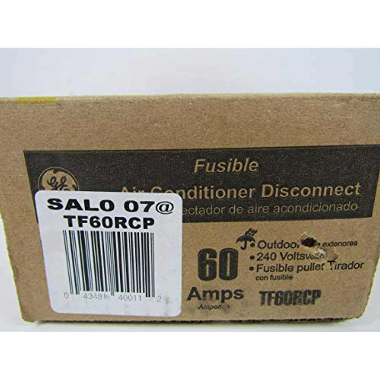 GE TF60RCP 60A Pullout Disconnect