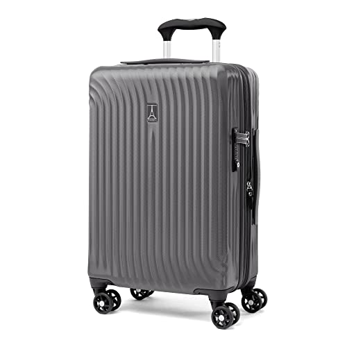 Travelpro Maxlite Air Hardside Expandable Carry on Luggage, 8 Spinner Wheels, Lightweight Hard Shell Polycarbonate Suitcase, Shadow Grey, Carry On 21-Inch