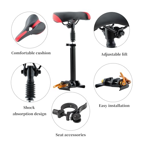 Electric Scooter Seat Saddle Adjustable Shock Absorption Seat Compatible with Xiaomi M365 M365 Pro Electric Scooter Accessory