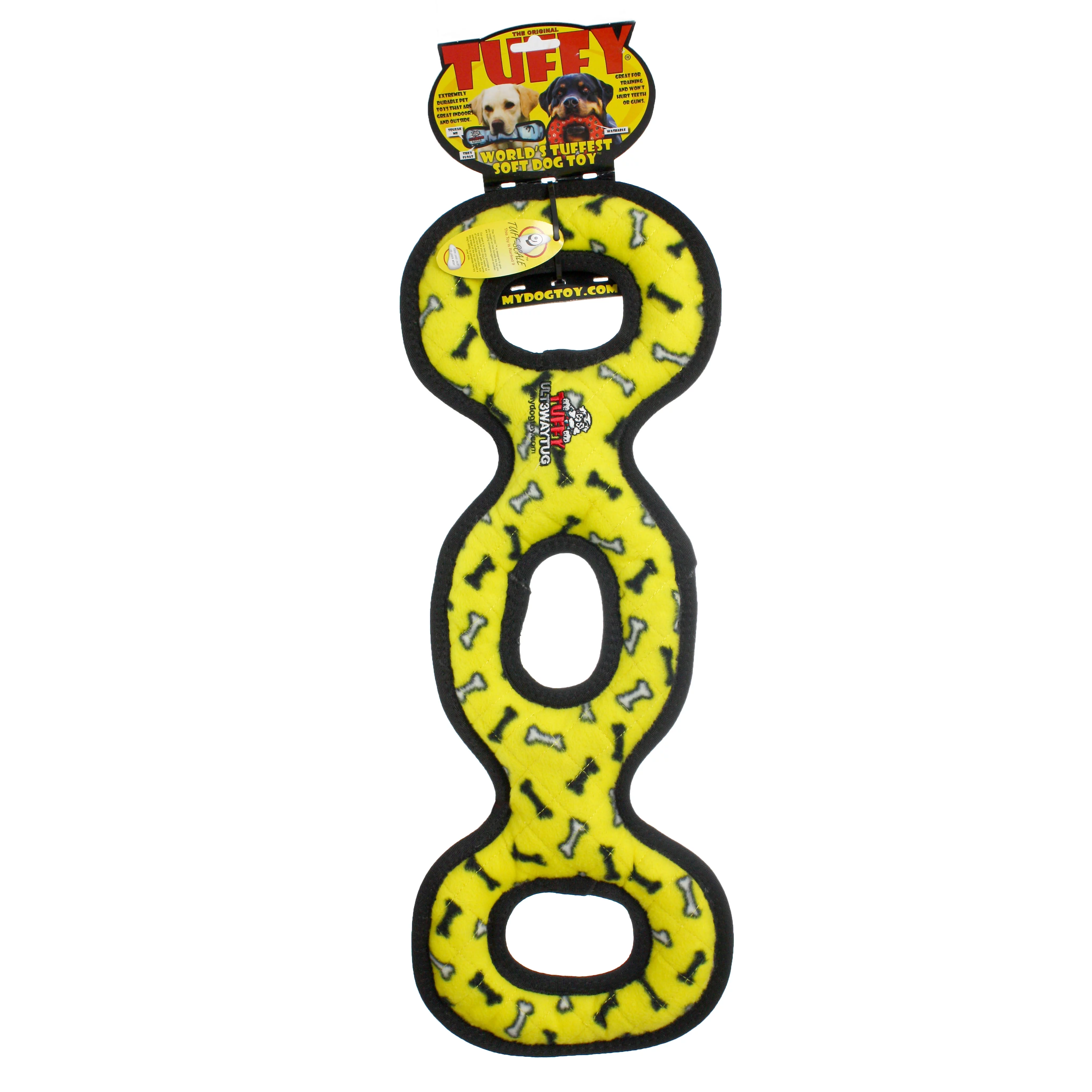 Tuffy Ultimate 3WayTug Yellow Bone