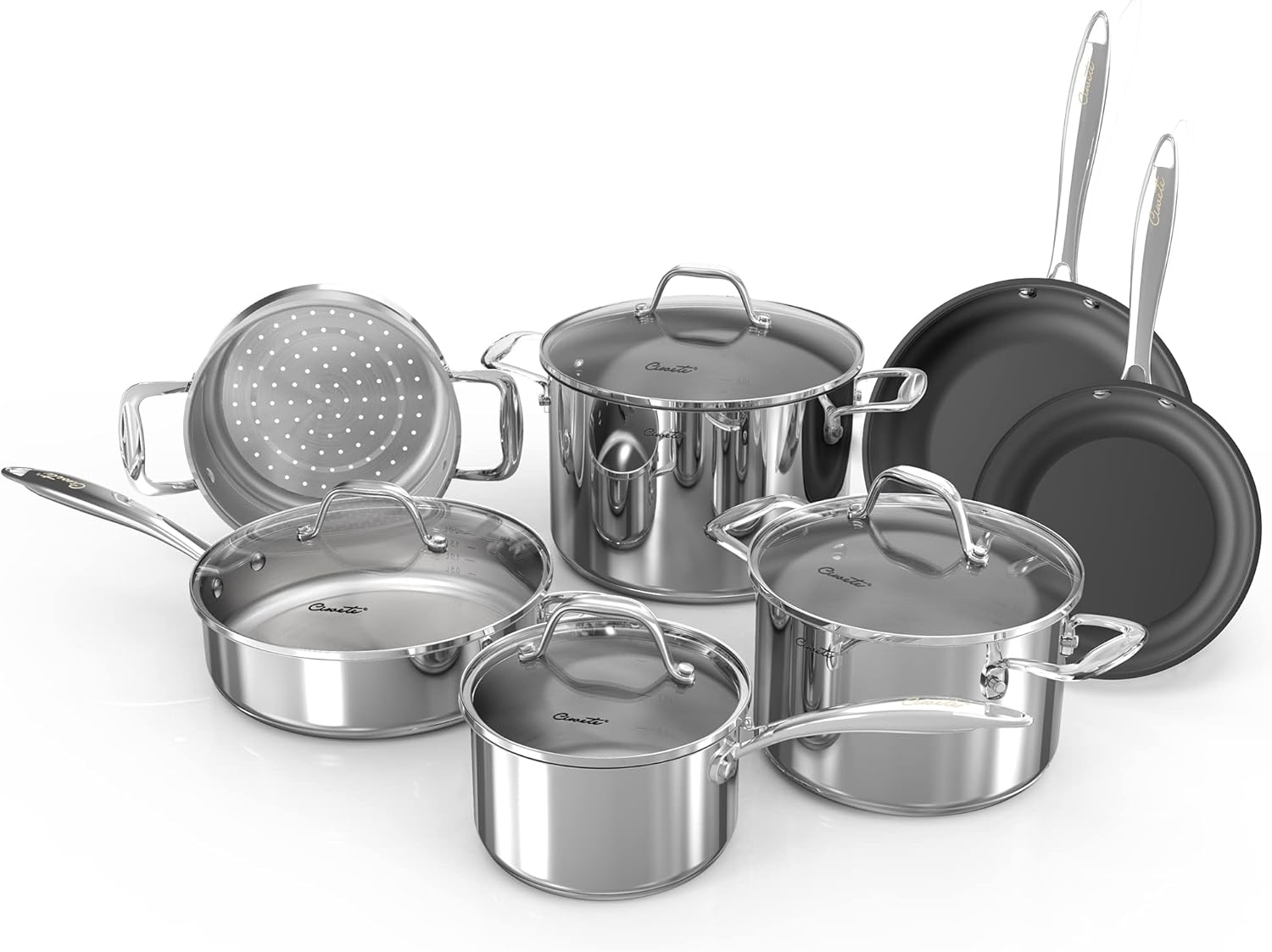 Stainless Steel Cookware Set 11pc & 10 pc