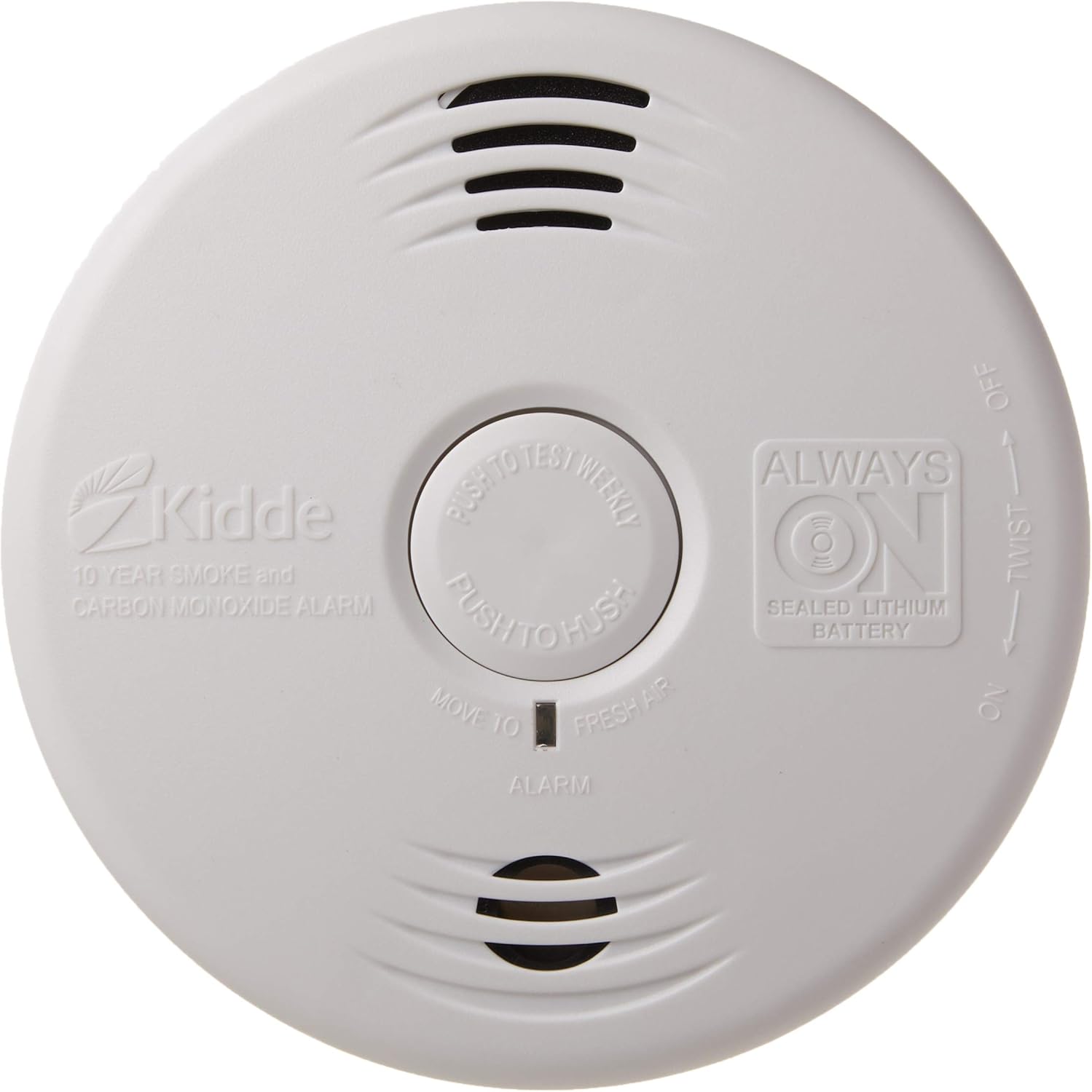 Kidde Smoke & Carbon Monoxide Detector, 10-Year Battery, Voice Alerts , 1 Count ( Pack of 1)