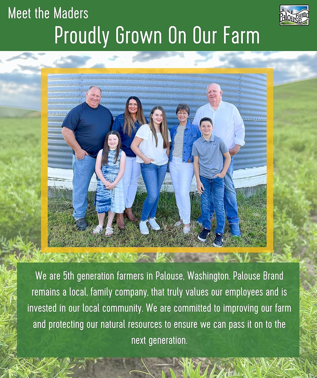 Chickpeas | Garbanzo Beans | 4 LBS | Family Farmed in Washington State | 100% Desiccant Free | Non-GMO Project Verified | Kosher Parve | Field Traced | Kraft Bag