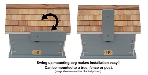 Home Bazaar Hand-made Novelty Cottage Bird House - Bird Friendly Home Decor , White