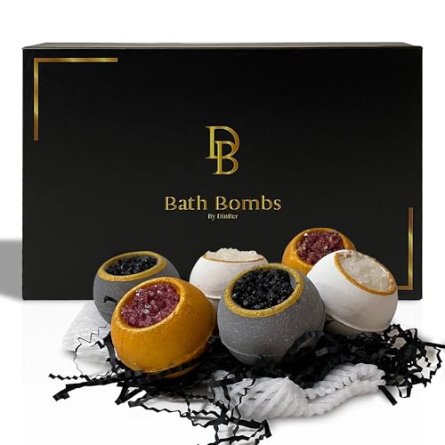 Bath Bombs, 6PC Luxury Gift Set, Girls Gifts, Mothers day Surprise, Valentines Day, Relaxing Kit, Bath Bombs for Women, Organic, Non Toxic, for Sensitive Skin, Natural, Lavender, Essential Oils & Salt