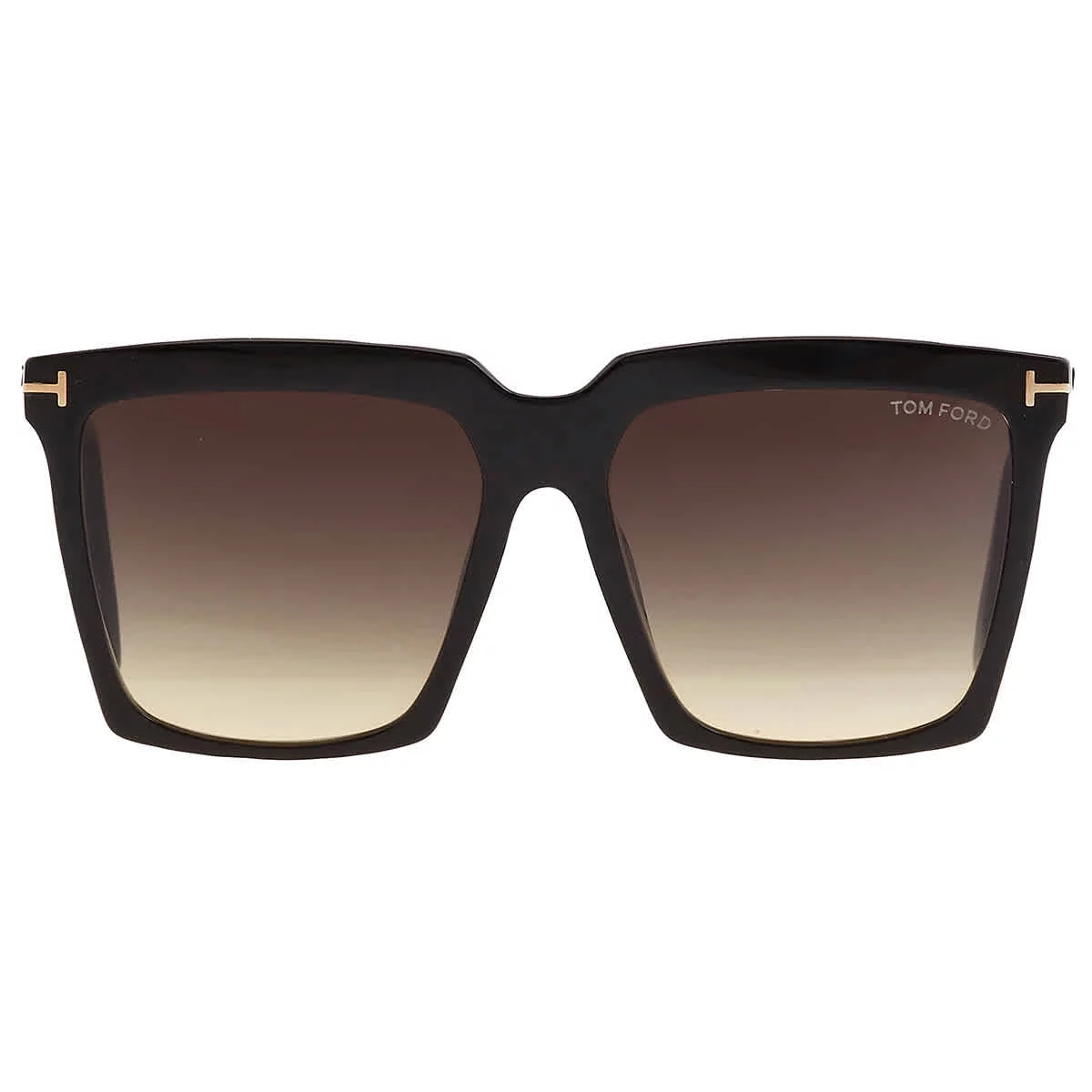 Tom Ford Sabrina Smoke Gradient Square Ladies Sunglasses FT0764 01B 58