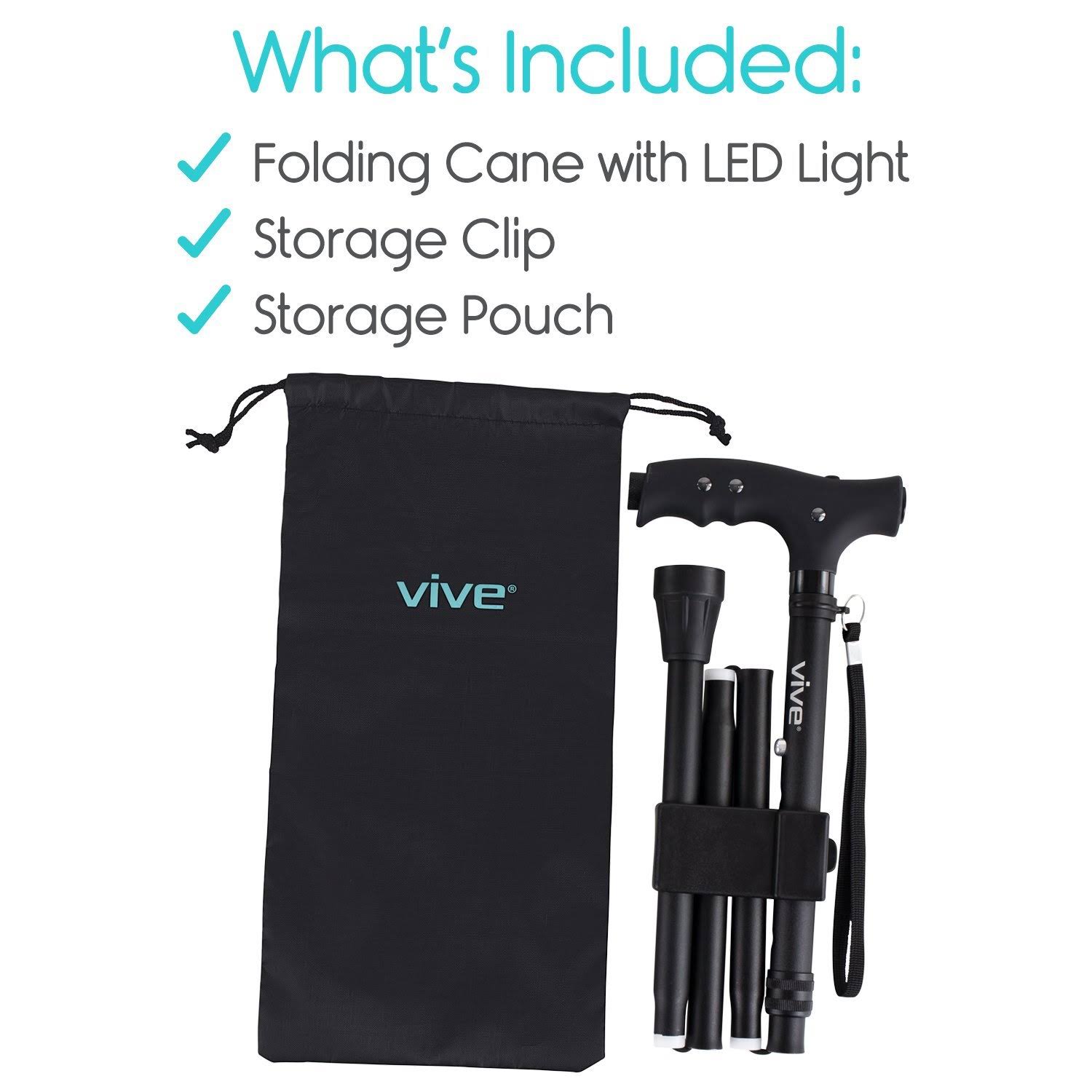 Vive LED Folding Cane with Light Adjustable