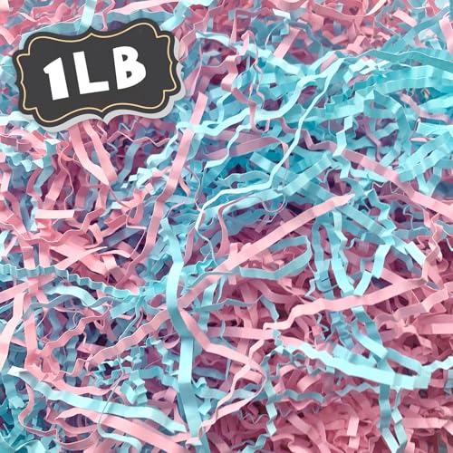 ZEBMOON 1 LB Red Green Crinkle Cut Paper Shred Filler Great for Gift Wrapping, Basket Filling, Birthday, Wedding, Halloween, Thanksgiving, Christmas Day, New Year Party Decorations Filling Supplies