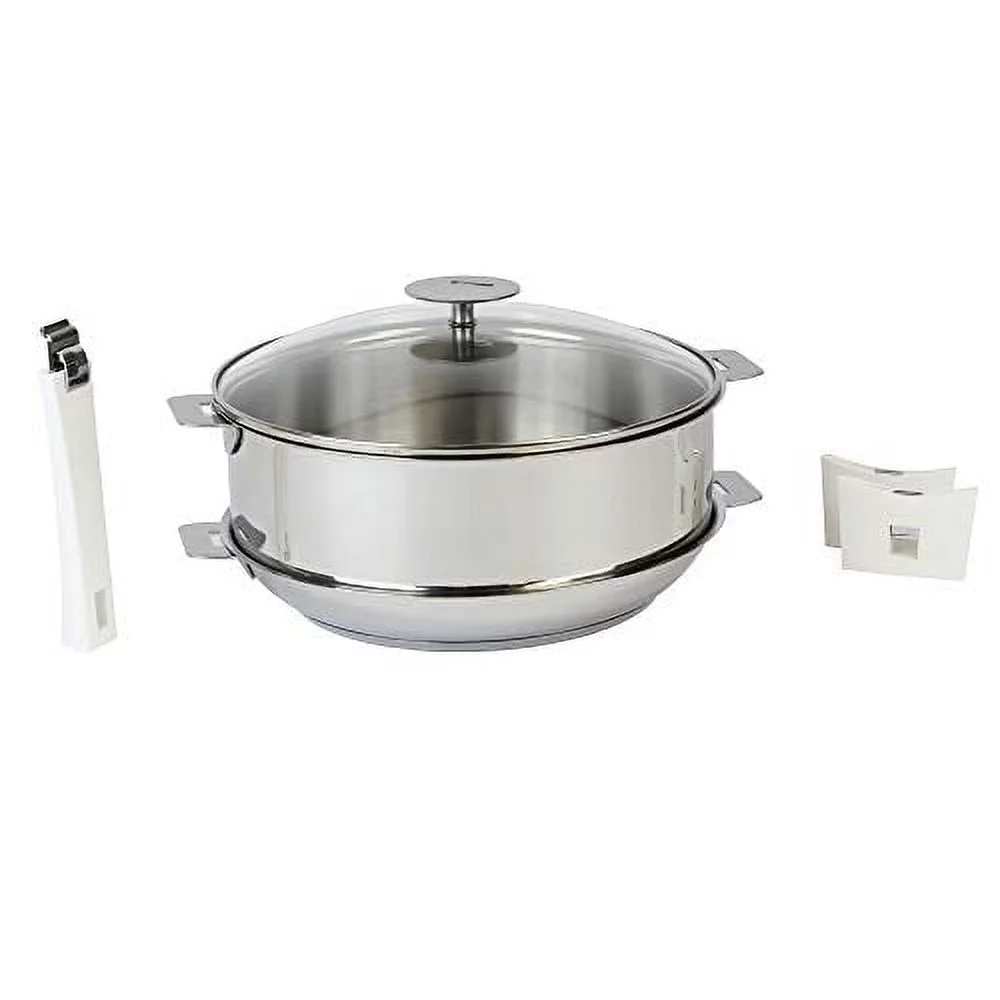 Cristel STQ6PPMAW Mutine Removable Handle 6 Pc White Cookware Set One size