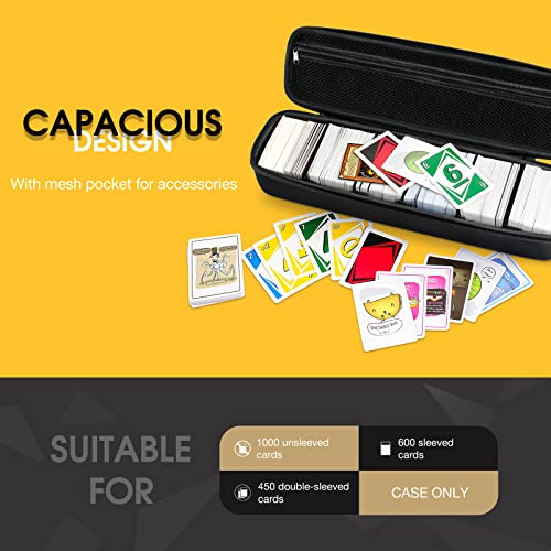 ProCase Trading Card Storage Case with 5 Dividers, Carrying Case Store 1200 Cards Durable Playing Card Game Travel Box Top Loader for MTG, Cards Against Humanity and Board Game