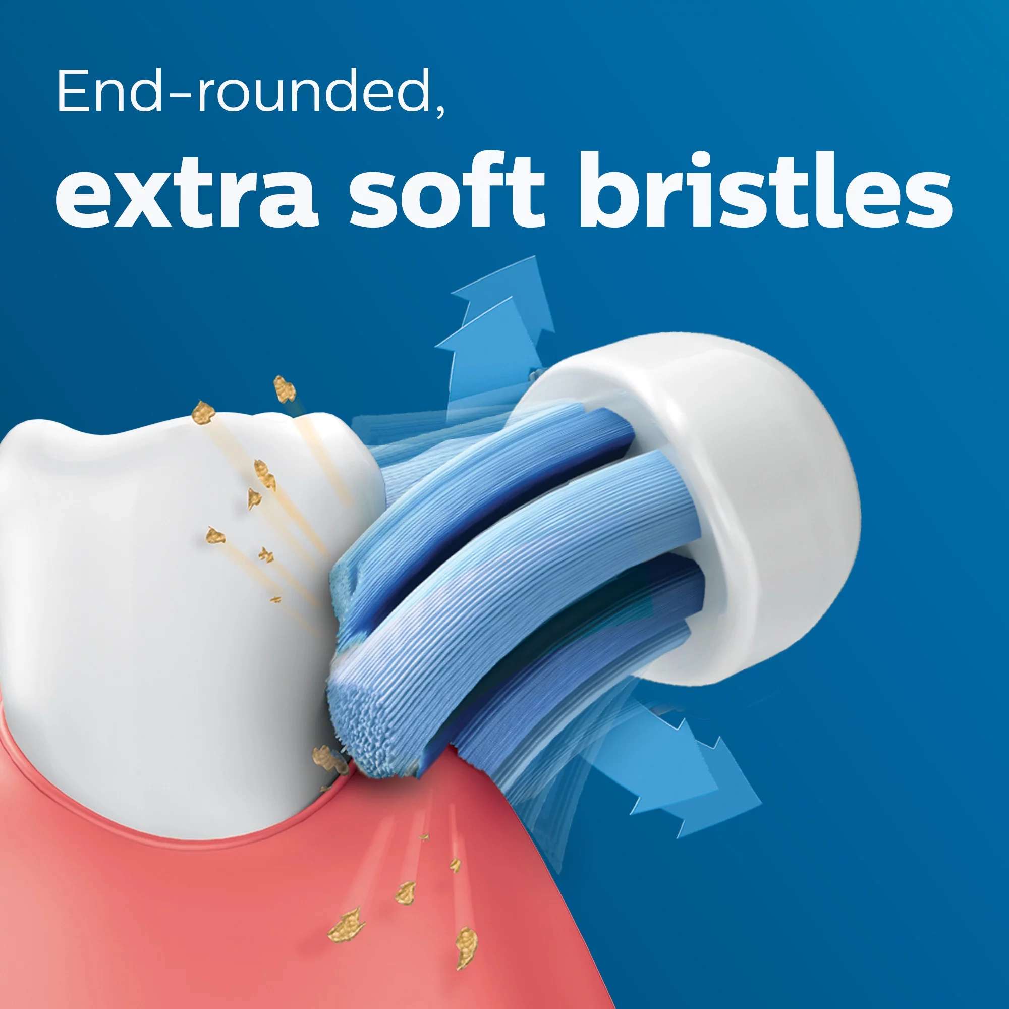 Philips Sonicare Optimal Gum Care Replacement Toothbrush Heads, HX9034/65, Brushsync™ Technology, White 4-pk