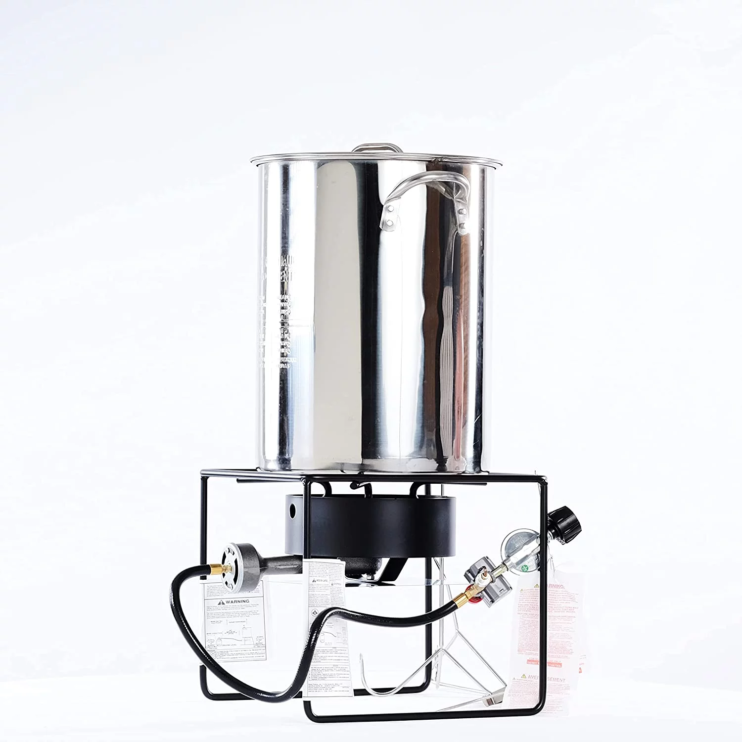 12 in. Welded Square Turkey Fryer Package with Stainless Steel Turkey Pot