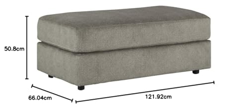 Signature Design by Ashley Soletren Contemporary Chenille Oversized Ottoman, Gray