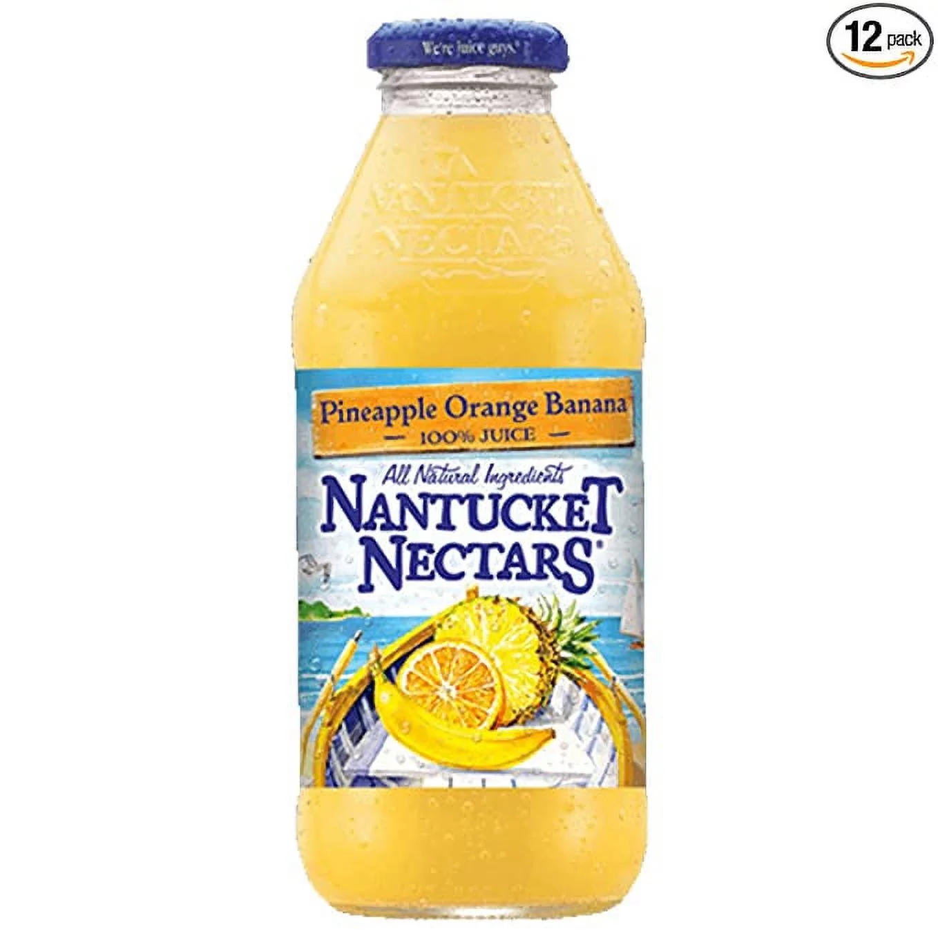 Nantucket Nectars - Pineapple Orange Banana - 15.9 oz All Natural Juice , Family Pack (12 Plastic Bottles)