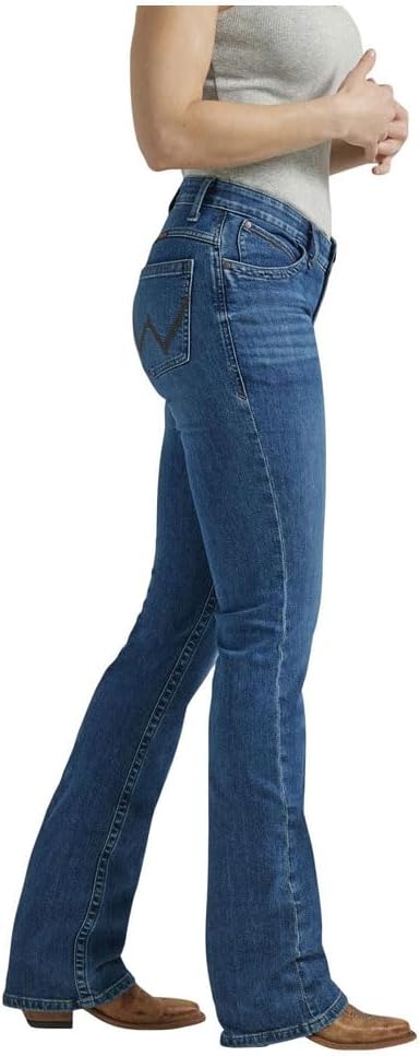 Wrangler Women's The Ultimate Riding Willow Mid Rise Bootcut Jean - Jennifer Blue
