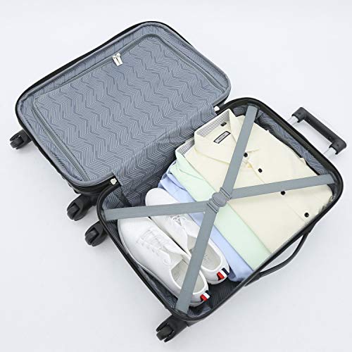 Travelers Club Midtown Hardside Luggage Travel, Black, 4-Piece Set