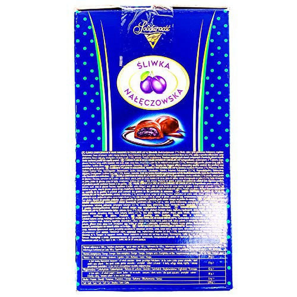 Candied Plums With Cocoa Cream And Chocolate, Polish Prunes, Sliwka Naleczowska Big Candy Box 3 Kg | 6.6 Lb