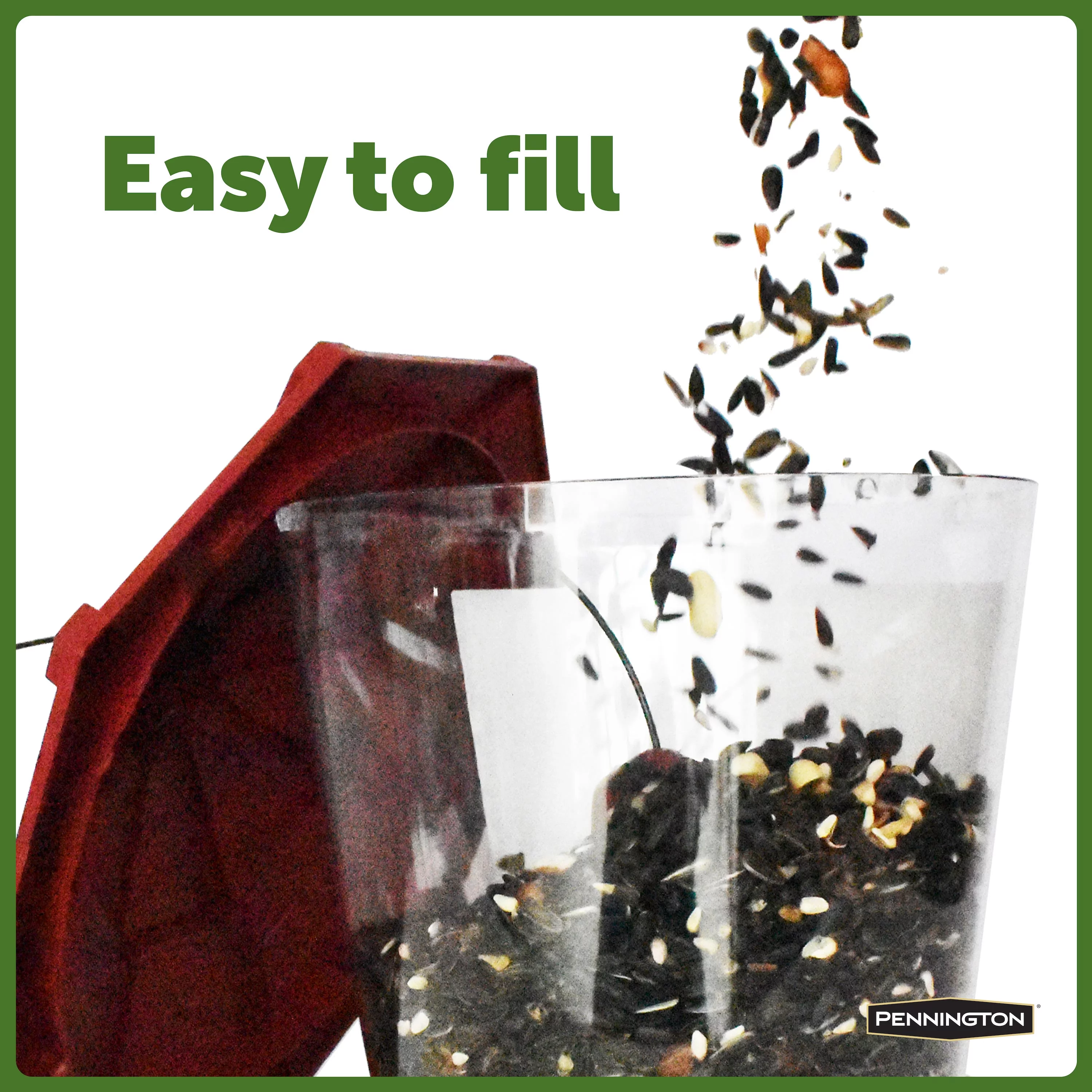 Pennington Earth Smart Red Recycled Plastic Wild Bird Hopper Feeder, 7 lb. Capacity, 2 Pack