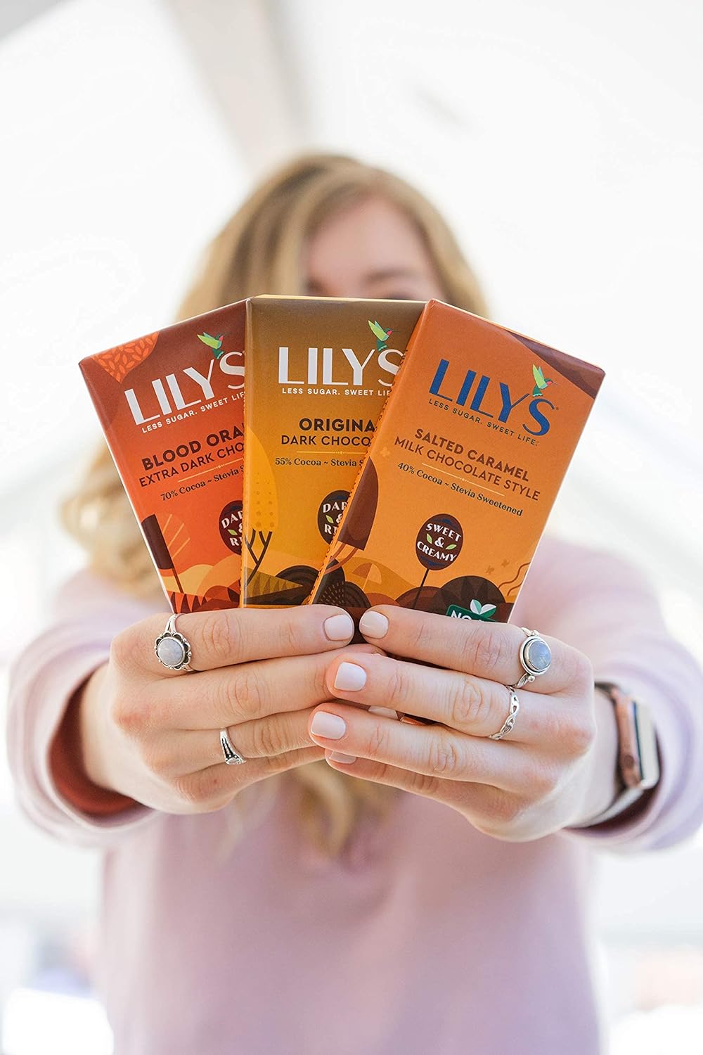 Extra Dark Salted Caramel Chocolate Bar by Lily's | Made with Stevia, No Added Sugar, Low-Carb, Keto Friendly | 70% Cocoa | Fair Trade, Gluten-Free & Non-GMO | 3 ounce, 4-Pack