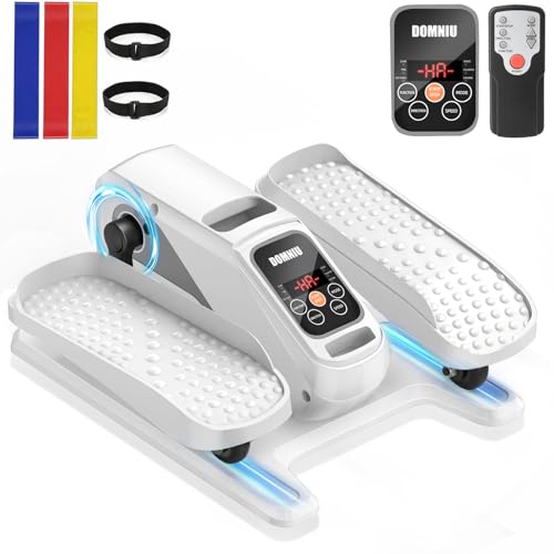 Under Desk Elliptical Machine, Electric Ellipse Leg Exerciser While Sitting for Seniors Adults, Quiet & Portable Electric Seated Pedal Exerciser with Remote Control, 15 Adjustable Speeds, 5 Auto Modes