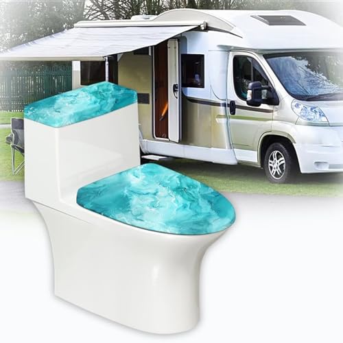 Christmas Bow Bell Toilet Tank Lid Cover and Toilet Seat Lid Cover 2 Pcs Set Toilets Covers with Elastic Cloth Fits Most Toilets Tanks & Lids