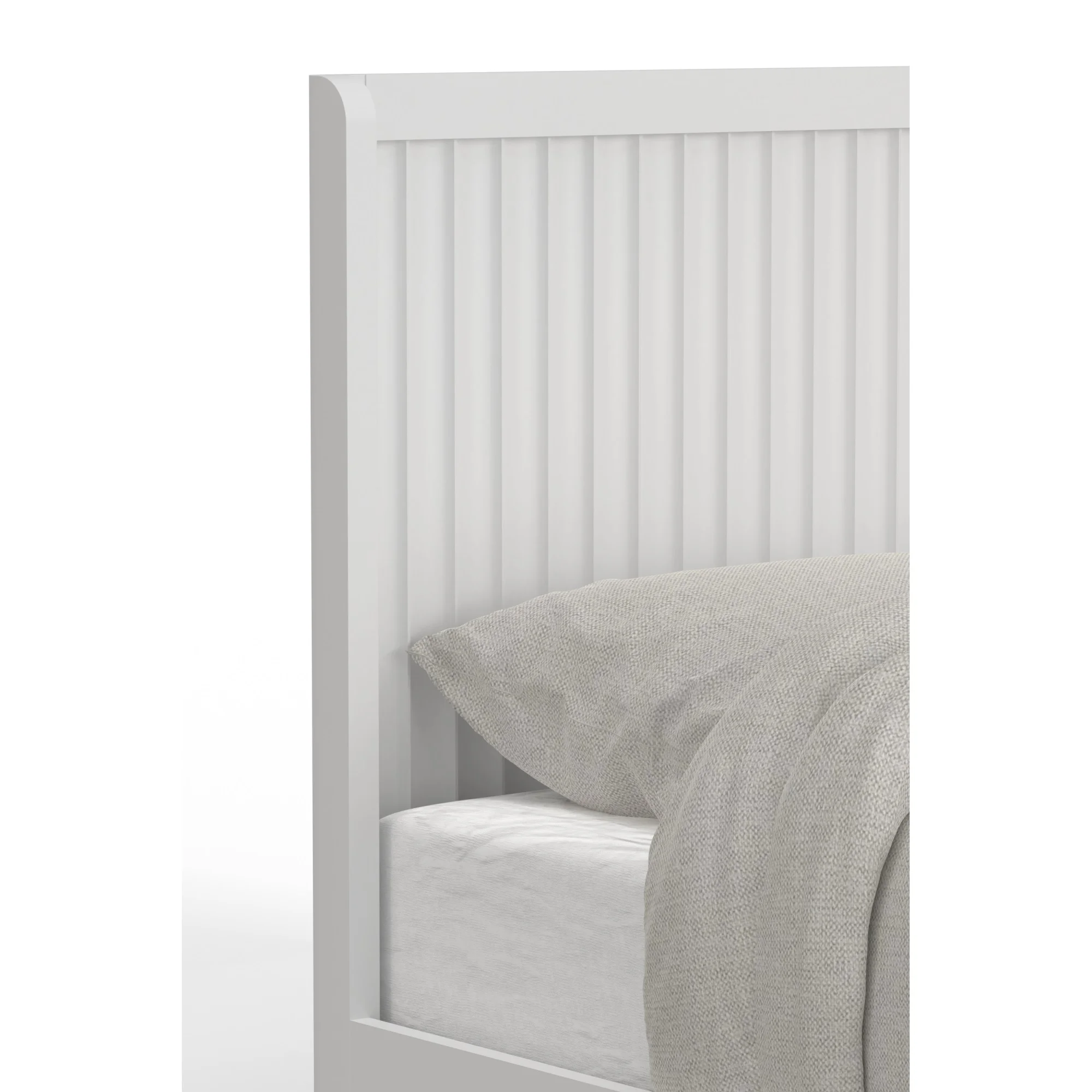 Alpine Furniture Stapleton Standard King Panel Bed in White