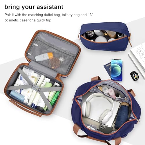 Joyway Carry On Luggage 20 Inch Expandable Suitcase with Spinner Wheel, 4 Piece Hard Shell Luggage Set with TSA Lock(White brown)