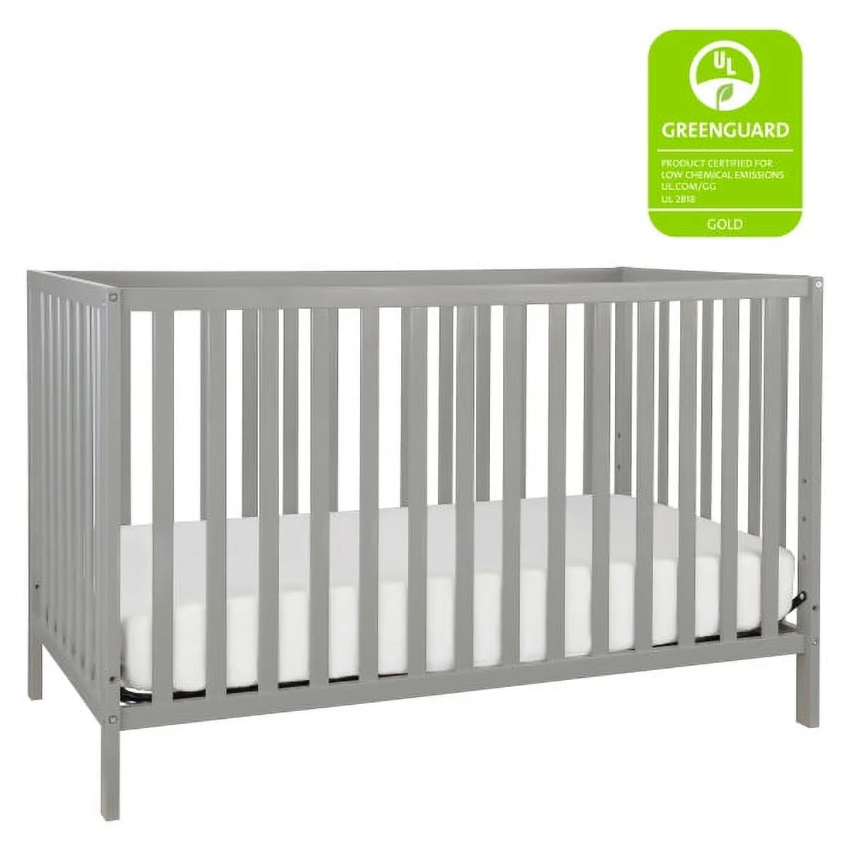 Union 3-in-1 Convertible Crib Grey