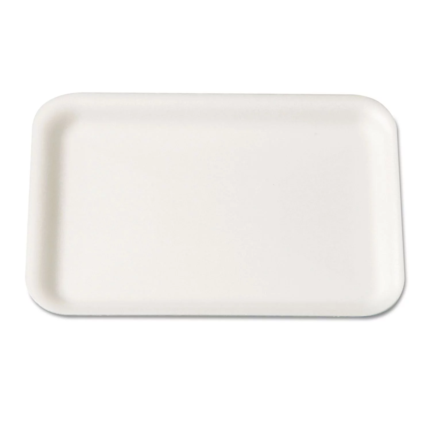 Genpak 2SWH 8.25-Inch Length by 5.75-Inch Width by 0.5-Inch Height White Color Foam Meat Standard Supermarket Food Tray 125-Pack (Case of 4)
