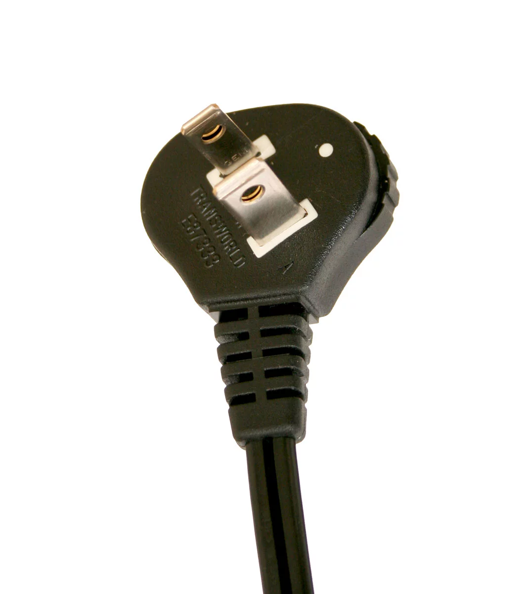 Royal Designs, Inc. Lamp Cord Molded Plug, Stripped Ends Ready for Wiring, 8 ft long, Black, SPT-1 UL Listed, Set of 2