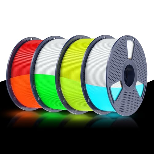 SUNLU Real Wood Fiber PLA Filament, Neatly Wound 1.75mm Dimensional Accuracy +/- 0.03mm, Fit Most FDM 3D Printers, 4kg in Total, 1kg per Spool, 4 Pack,（Wood+Fiber Cherry+Fiber Maple+Fiber Walnut）