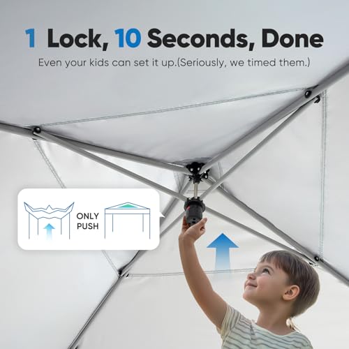 Quictent 6.6'x6.6' Pop up Screened Canopy Tent with Mosquito Netting, Portable Easy up Outdoor Screen House Shelter Fully Sealed for Patio, Camping and Picnic, Includes Wheeled Carry Bag