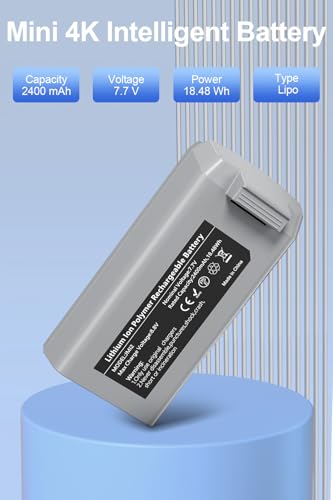 Homesuit Mini 2 Battery for DJI, 2400mAh Intelligent Flight Battery Compatible with DJI Mini 4K, 2 SE, and SE Drone, Up to 31 Minutes