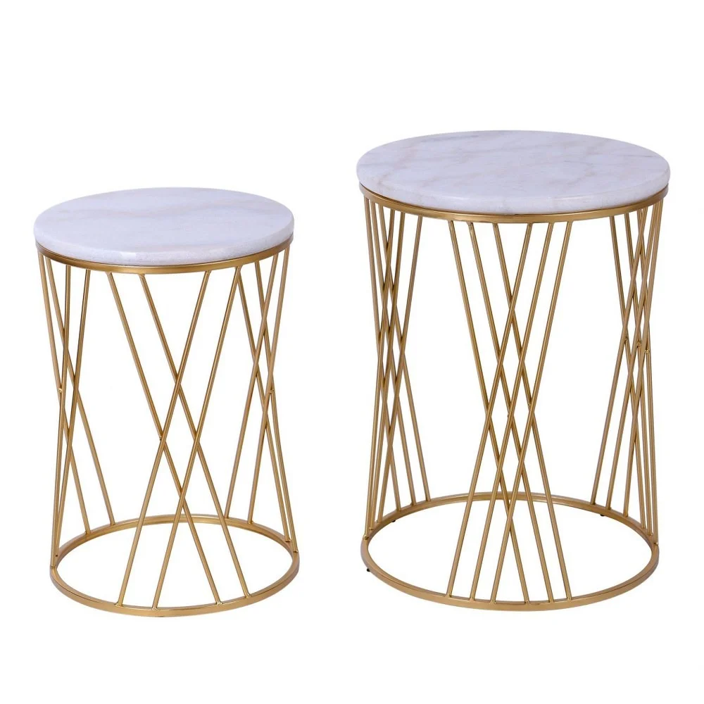 Stylecraft Home Collection - Nested Round Side Table (Set of 2) In Modern